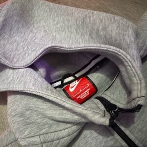 Nike Heather Gray Zip-Up Hoodie